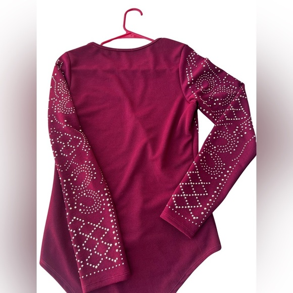 Agaci Embellished Red Bodysuit size large - Picture 11 of 11